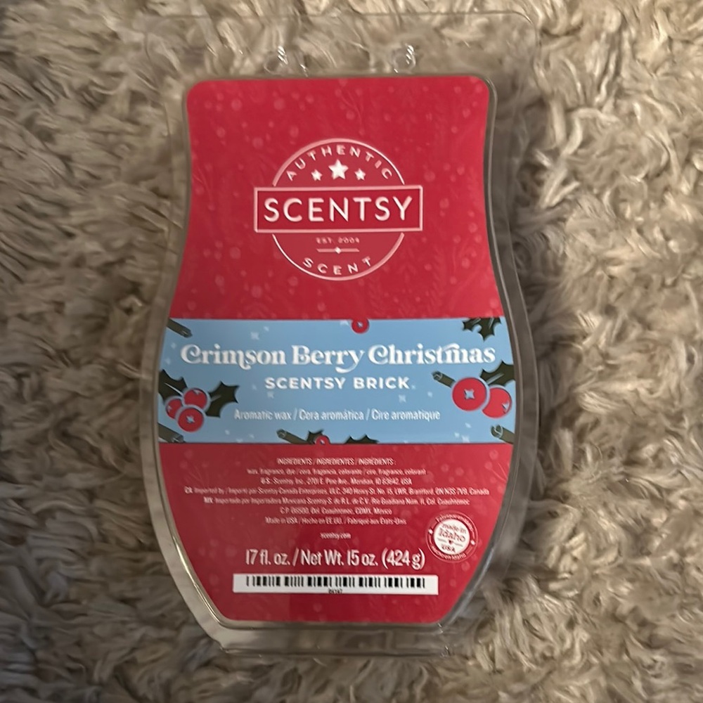 Scentsy Crimson Berry Christmas Scented Wax Brick